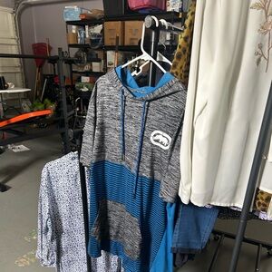 Ecko Unlimited Blue and Gray Sweatshirt